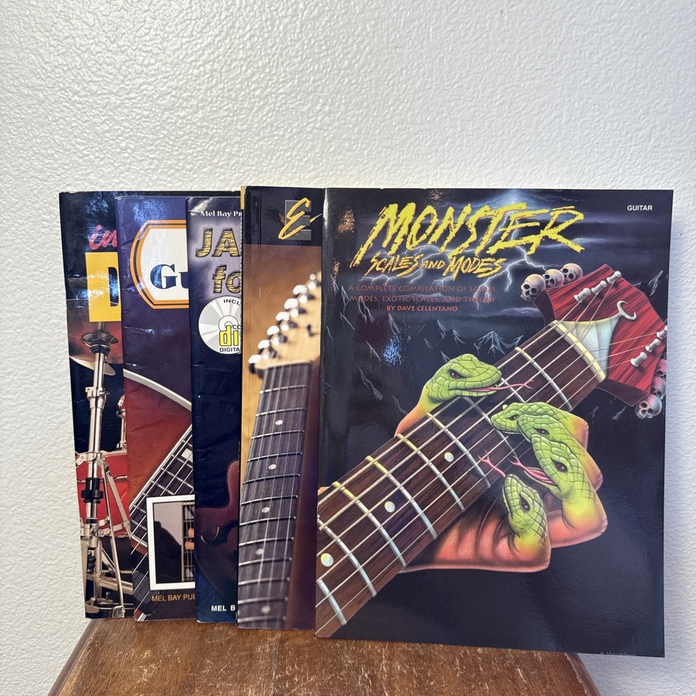 LOT of 5 Guitar Essentials Music Sheet Books Monster Scales Modes Dave Celentano